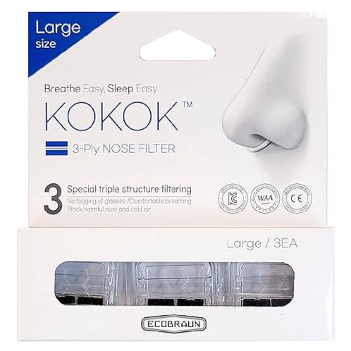 full image KOKOK 3-Ply Nose Filter Reusable Breathable Nasal Plugs Air Filteration for Dust, Pollution, Block C